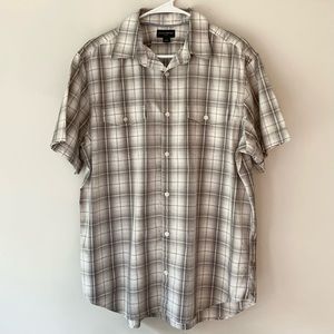 Banana Republic Short Sleeve Button Down Mens Dress Shirt Size Large